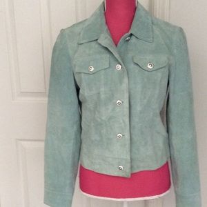 Mint green suede Revue jacket